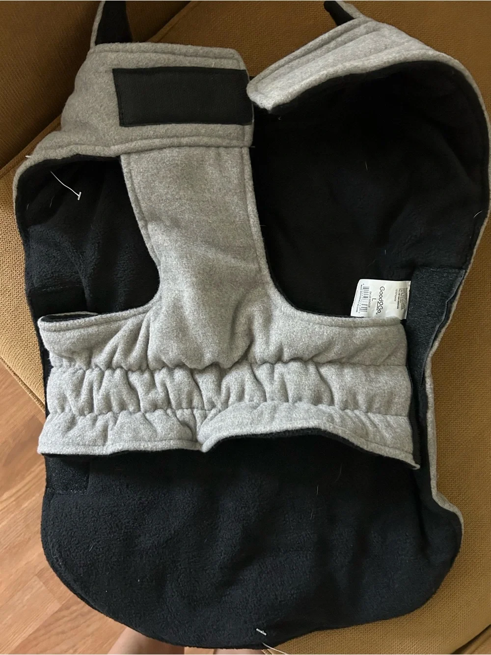 Good2Go Dogs Quilted Puffer Vest in Gray.size large
